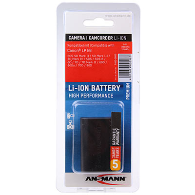 Image of Ansmann ACan LPE6 Battery Canon LPE6