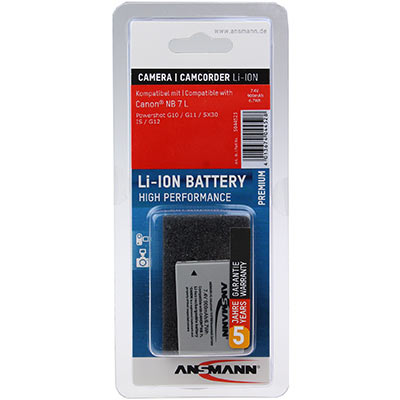 Image of Ansmann ACan NB 7 L Battery Canon NB7L