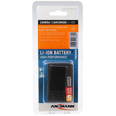 Image of Ansmann NP FW 50 Battery Sony NPFW50