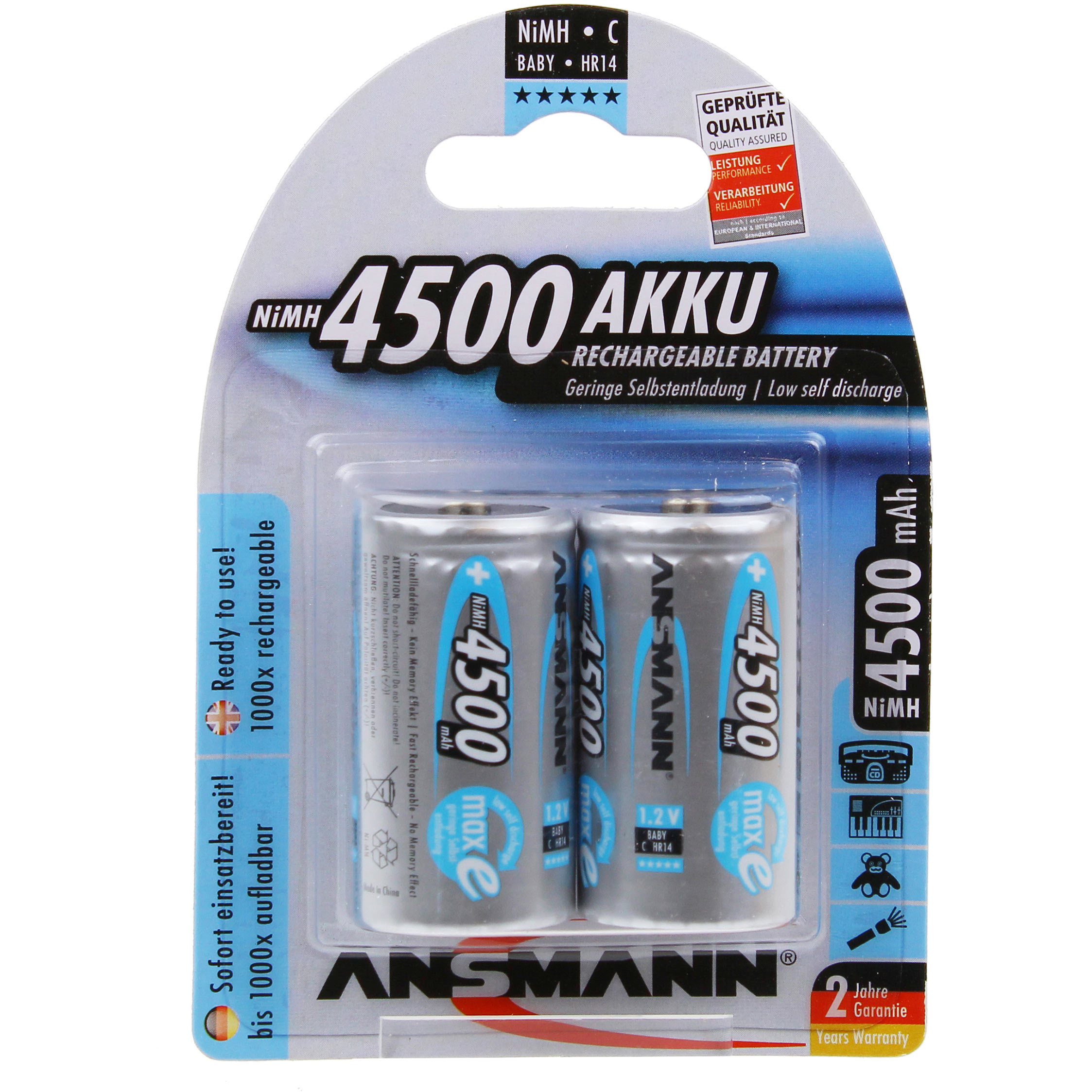 Image of Ansmann 2 x C 4500mAhMax e Batteries