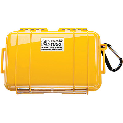 Image of Peli 1050 Microcase Yellow with Black Liner