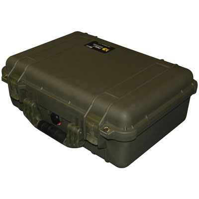 Image of Peli 1500 Case with Dividers OD Green