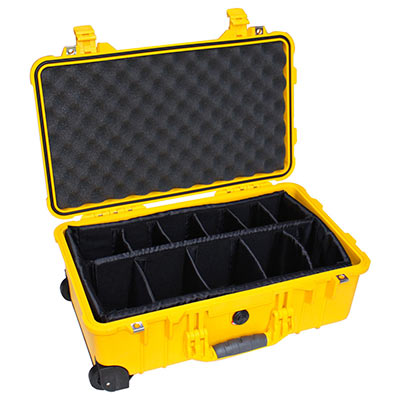 Image of Peli 1510 Carry On Case with Dividers Yellow