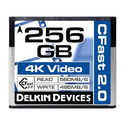 Image of Delkin 256GB 560MBSec Cinema CFast 20 Card