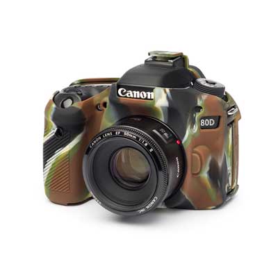 Image of Easy Cover Silicone Skin for Canon 80D Camo Pattern