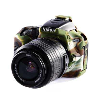 Image of Easy Cover Silicone Skin for Nikon D5500 Camo Pattern