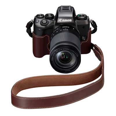 Image of Canon EME2 Brown Leather Neck Strap for the EOS M5