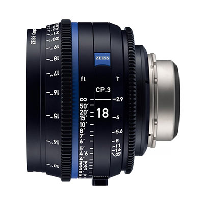 Image of Zeiss CP3 18mm T29 XD Lens PL Mount Feet Data