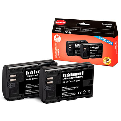 Image of Hahnel HLE6 Battery Canon LPE6 Twin Pack
