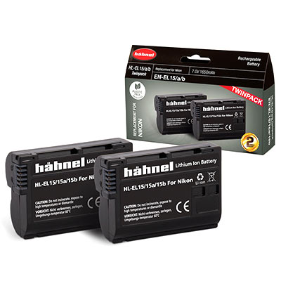 Image of Hahnel HLEL15HP Battery Nikon ENEL15 Twin Pack