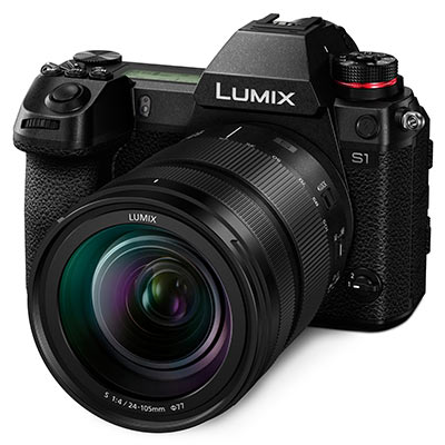 Image of Panasonic Lumix DCS1 Compact System Camera with 24105mm OIS Lens 4K UHD 242MP WiFi Bluetooth OLED EVF 32 Tiltable Touch Screen Black