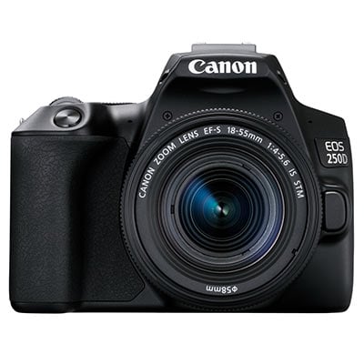 Image of Canon EOS 250D Digital SLR Camera with 1855mm IS STM Lens Black