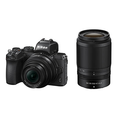 Image of Nikon Z50 Digital Camera with 1650mm and 50250mm Lenses