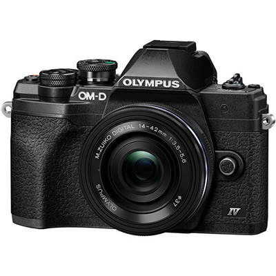 Image of Olympus OMD EM10 Mark IV Digital Camera with 1442mm lens Black