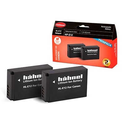 Image of Hahnel HLE12 Battery Canon LPE12 Twin Pack