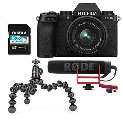 Image of Fujifilm XS10 Digital Camera with XC 1545mm Lens Vlogger Kit