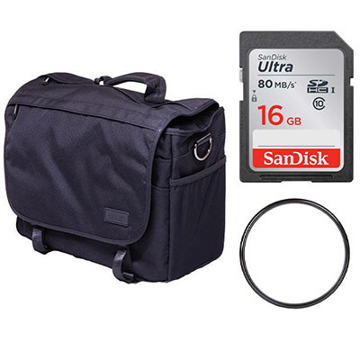 Image of Calumet Messenger Bag Medium SanDisk 16GB Ultra 80MBSec SDHC Card Calumet 52mm UV MC Filter