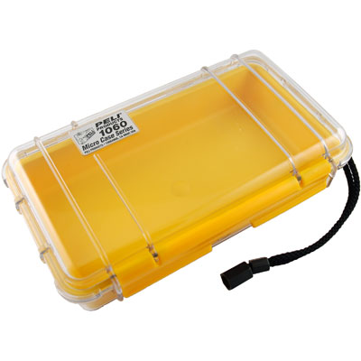 Image of Peli 1060 Microcase Clear with Yellow Liner