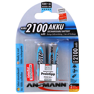 Image of Ansmann MaxE 2 x AA 2100mAh Battery