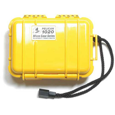 Image of Peli 1020 Microcase Yellow with Black Liner