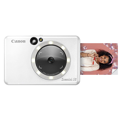 Image of Canon Zoemini S2 Instant Camera and Printer Pearl White