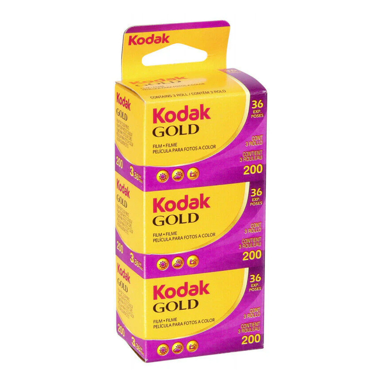 Image of Kodak Gold 200 135 Film 36 Exposures 3 Pack