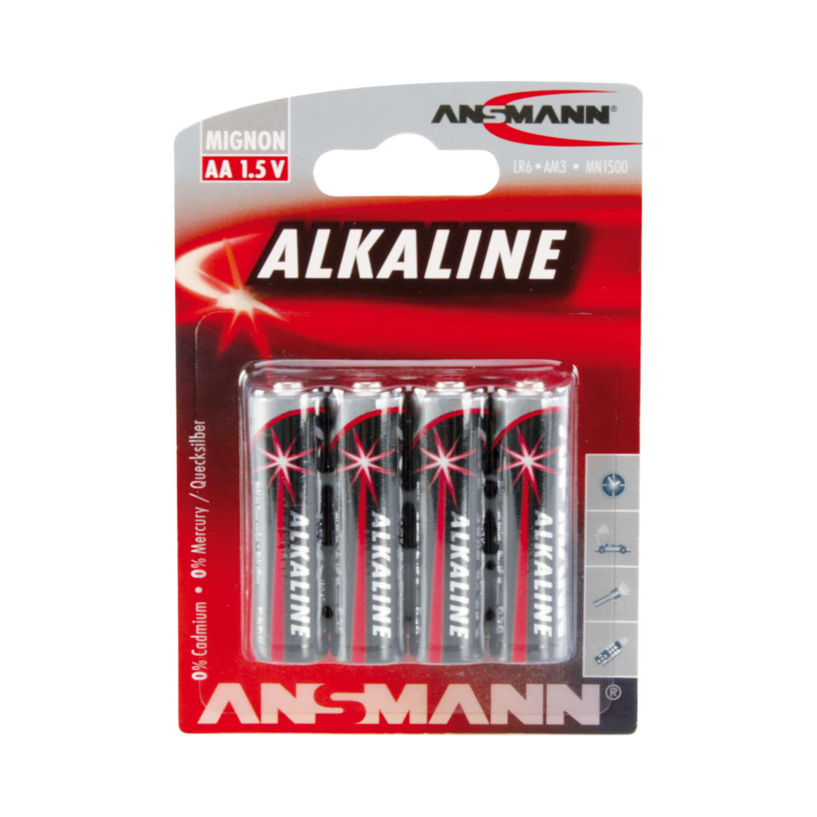 Image of Ansmann Red Line AA Mignon Batteries Pack of 4