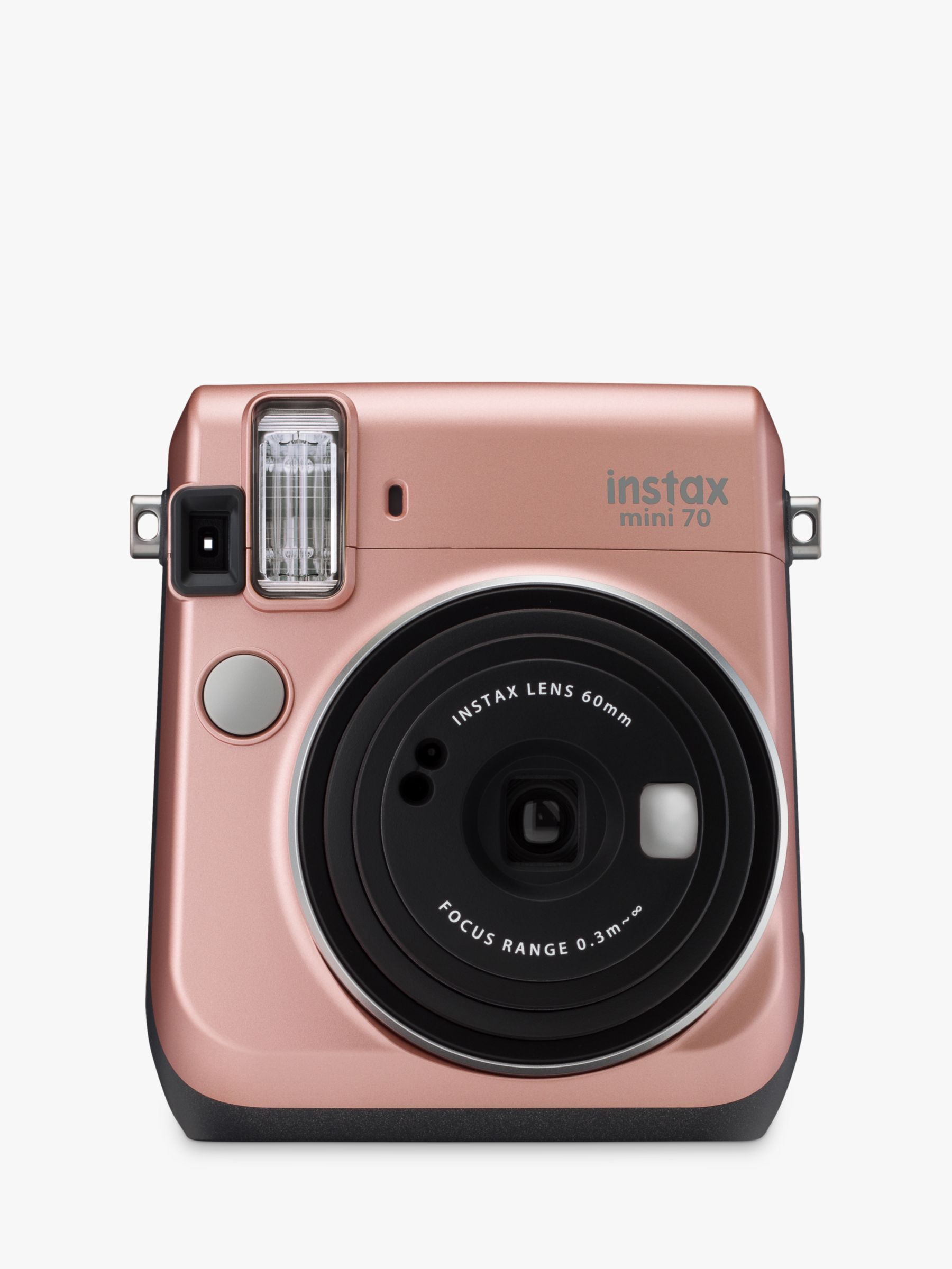 Image of Fujifilm Instax Mini 70 Instant Camera With 10 Shots Of Film Selfi Mode BuiltIn Flash and Hand Strap Rose Gold