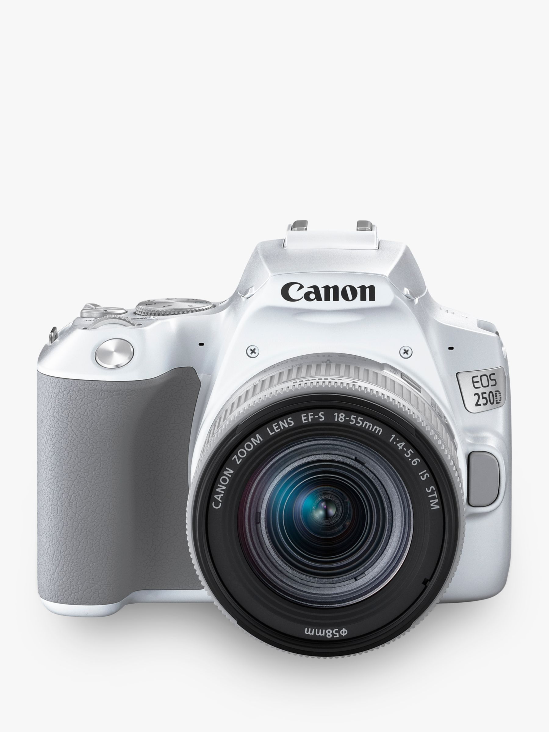 Image of Canon EOS 250D Digital SLR Camera with 1855mm f456 IS STM Lens 4K Ultra HD 241MP WiFi Bluetooth Optical Viewfinder 3 Variangle Touch Screen White