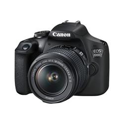 Image of Canon EOS 2000D SLR Black Camera inc EFS 1855mm IS II Lens Kit 24MP 30 WiFi